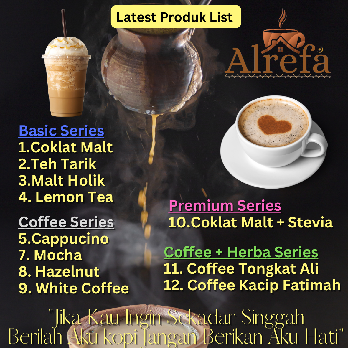 Variasi Coffee 6. Cappucino 7. Mocha 8. Hazelnut 9. White Coffee (1)