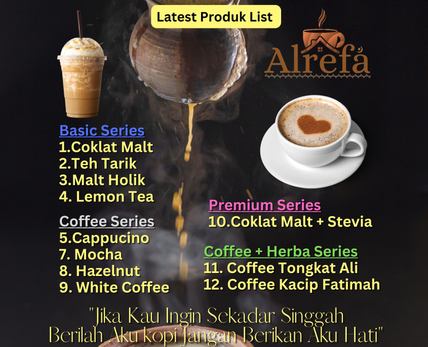 Variasi Coffee 6. Cappucino 7. Mocha 8. Hazelnut 9. White Coffee